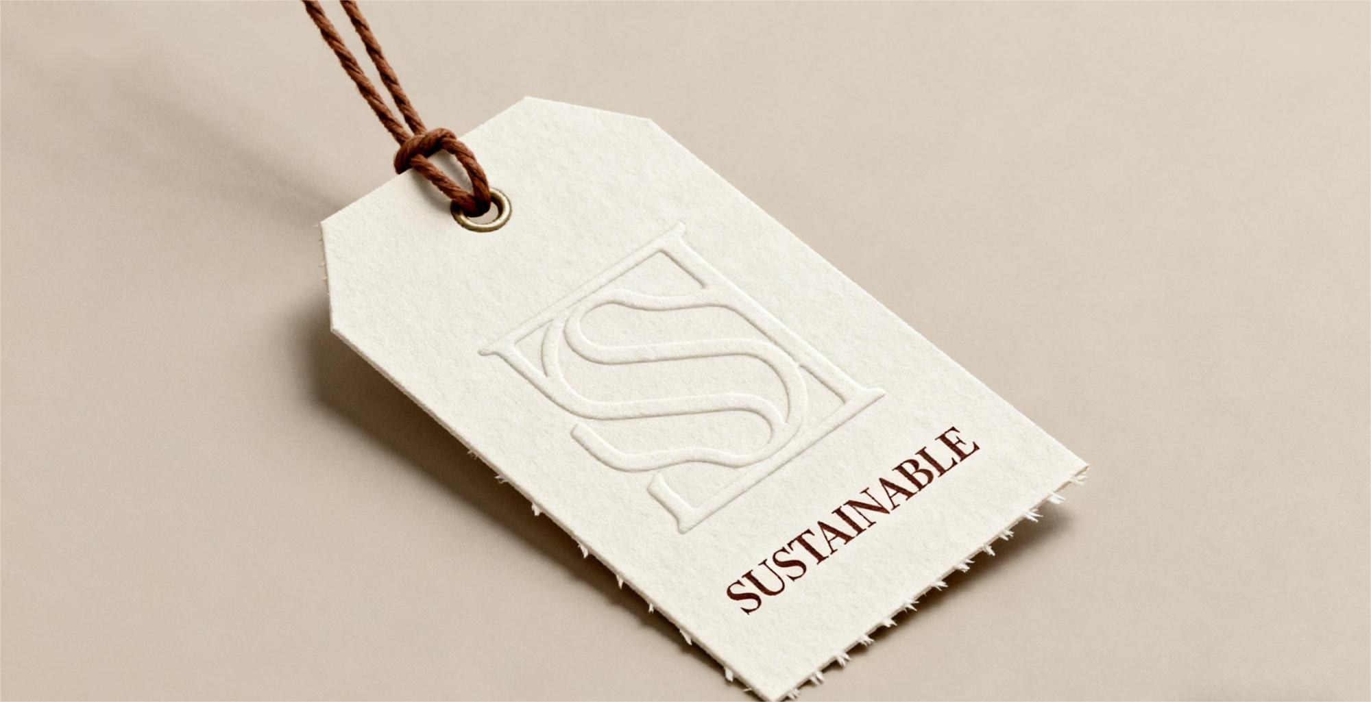 Paper hangtags with embossed logo design